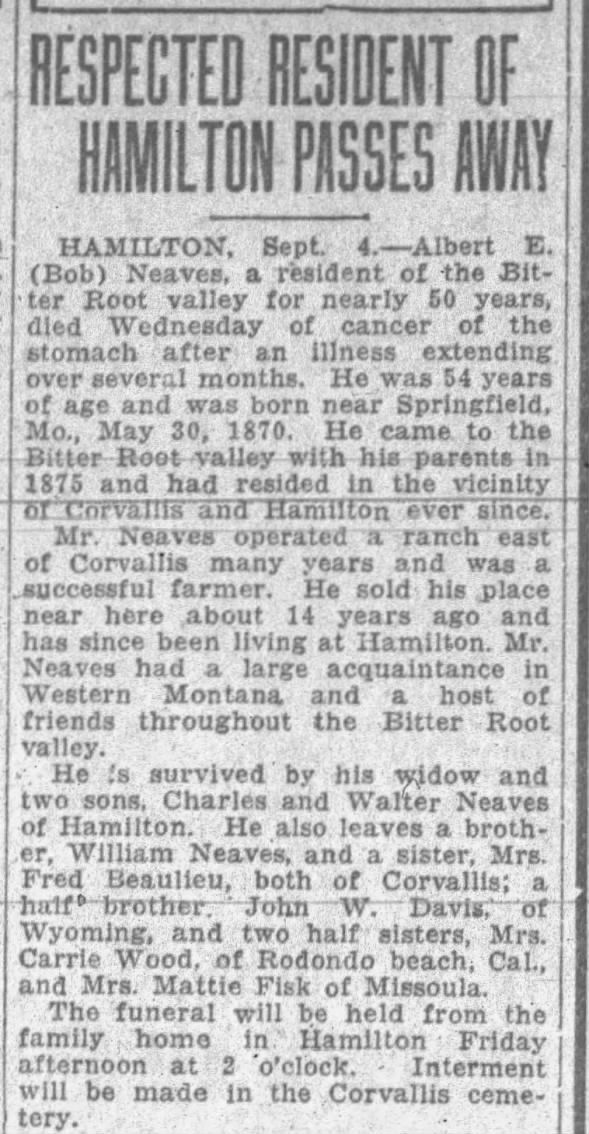 Clipping from The Anaconda Standard